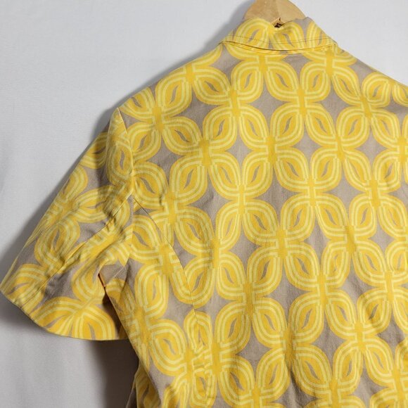 Coldwater Creek Women's La Playa Yellow Floral Short Sleeve Jacket Size 16 - Picture 9 of 16